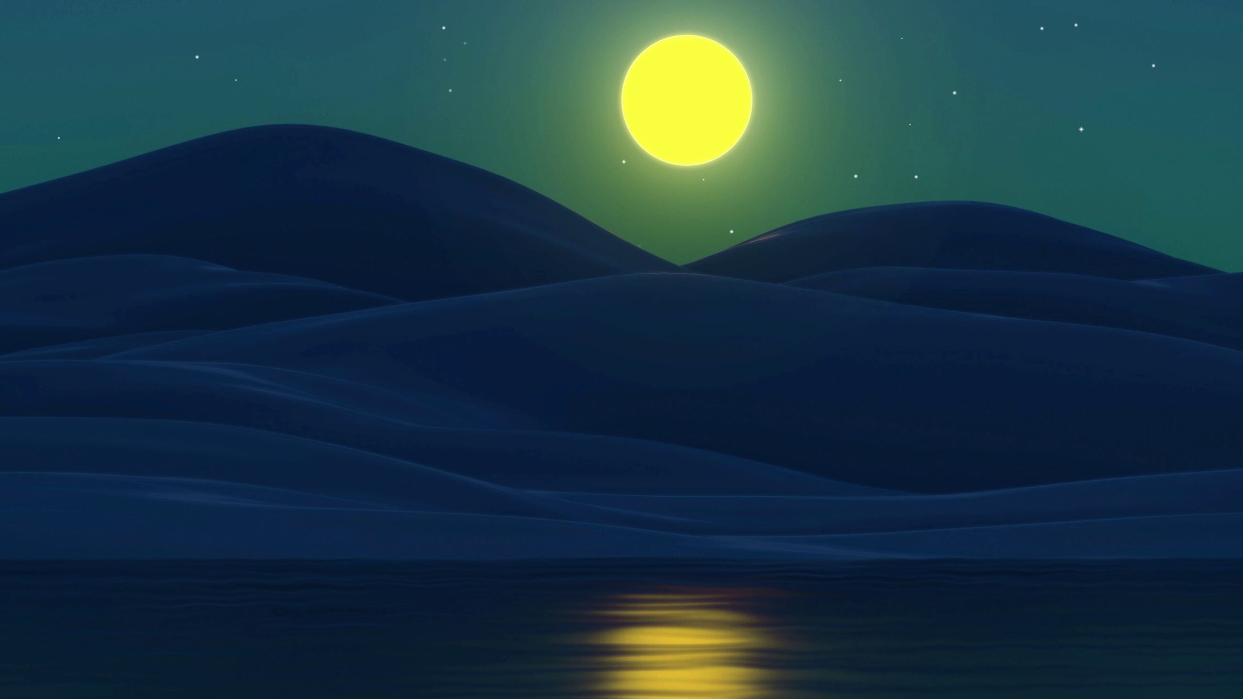 Animated Moon Shining Over Water Screensaver with Relaxing Music | 4K Motion Background FREE DOWNLOAD