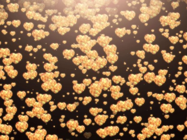 4K Golden Geometric Hearts Background || No Copyright Free Download || Valentine’s Day Screensaver