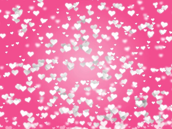 4K Valentine’s Day Motion Background || FREE DOWNLOAD || White Hearts Screensaver