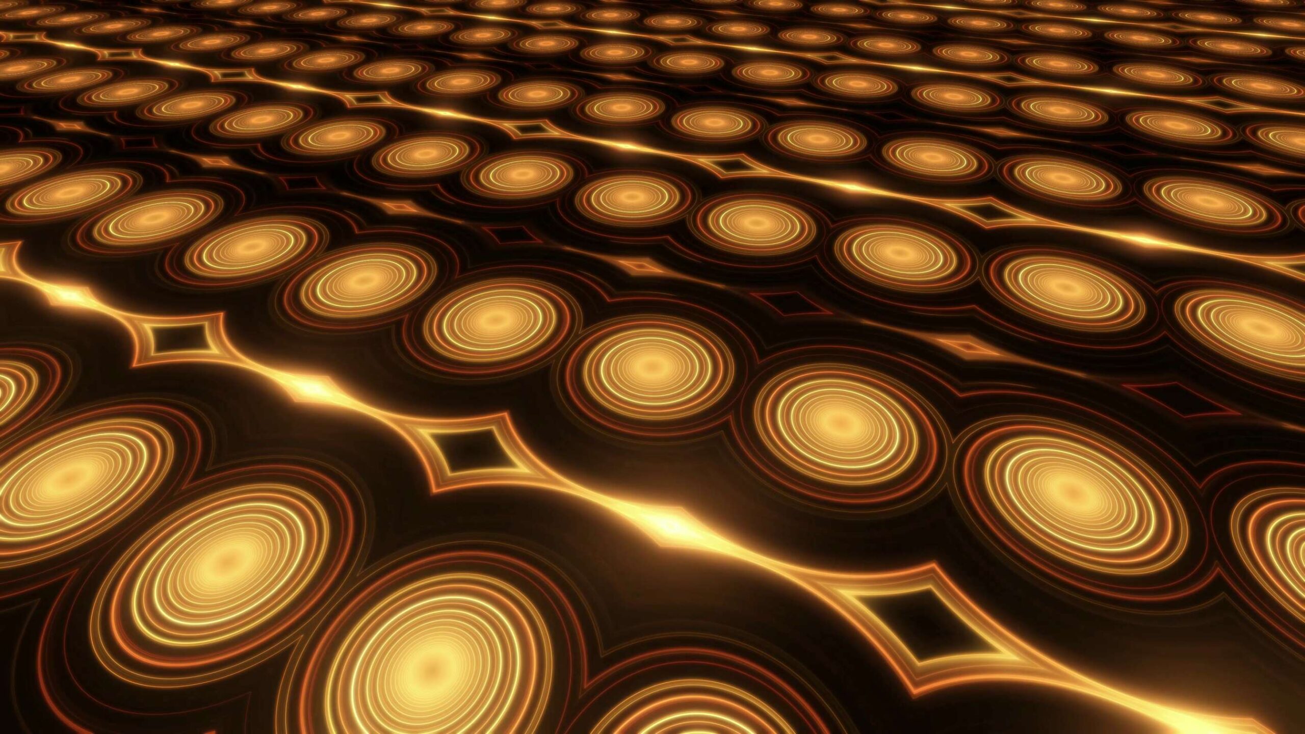 4K Glowing Golden Circles Motion Background || VFX Free To Use 4K Screensaver || Free Download
