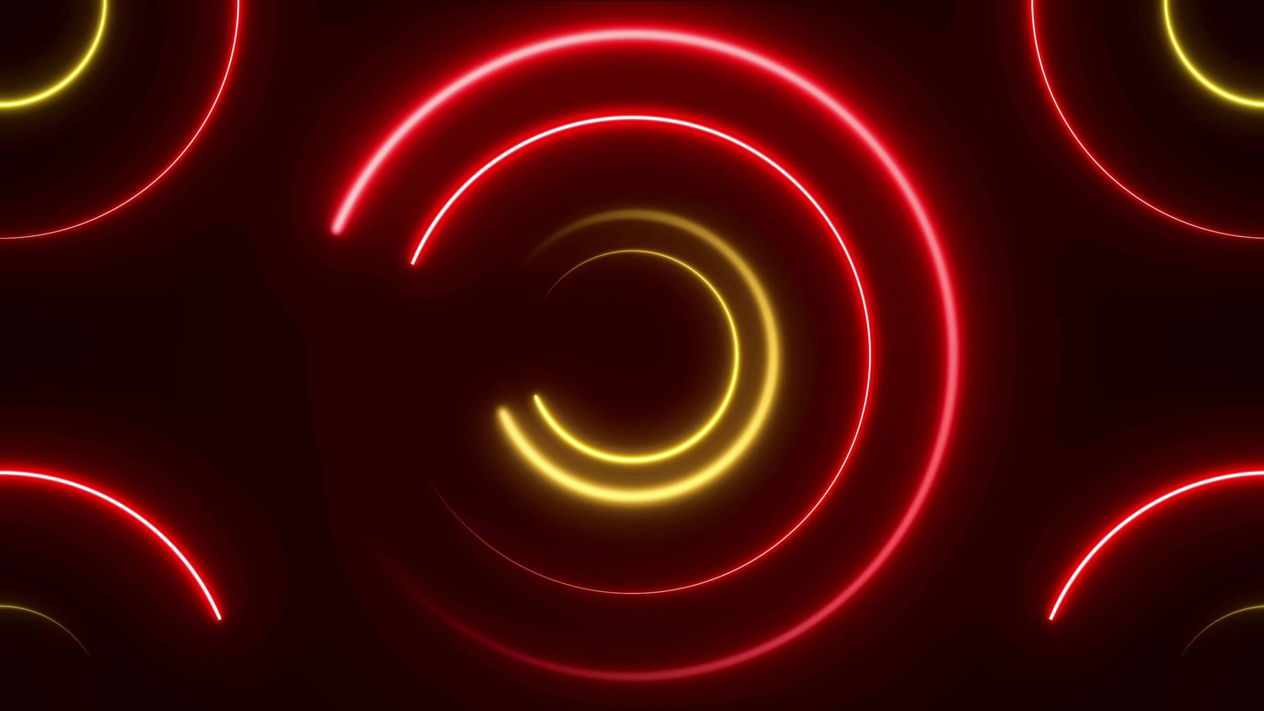 4K Red & Yellow Neon Screensaver || Free UHD Motion Background || Free Download