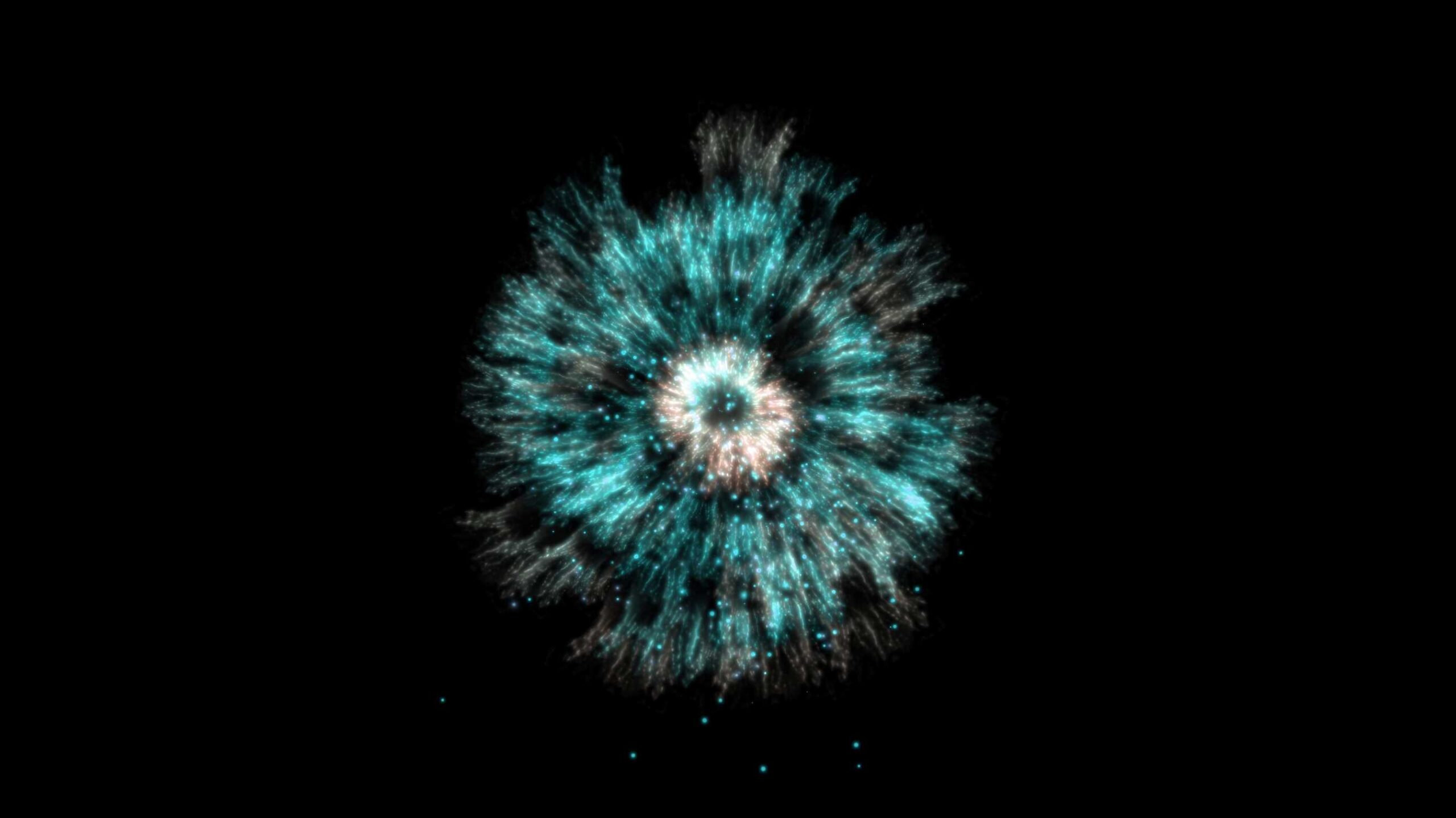 4K Cyan Color Explosion Effect Free Download