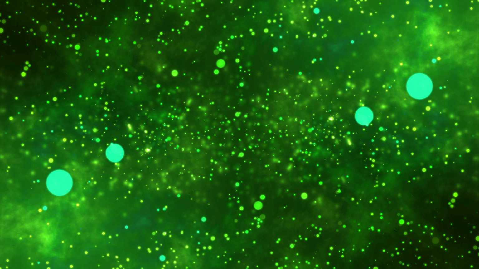 Glowing Green Particles Motion Background || VFX Free To Use Screensaver