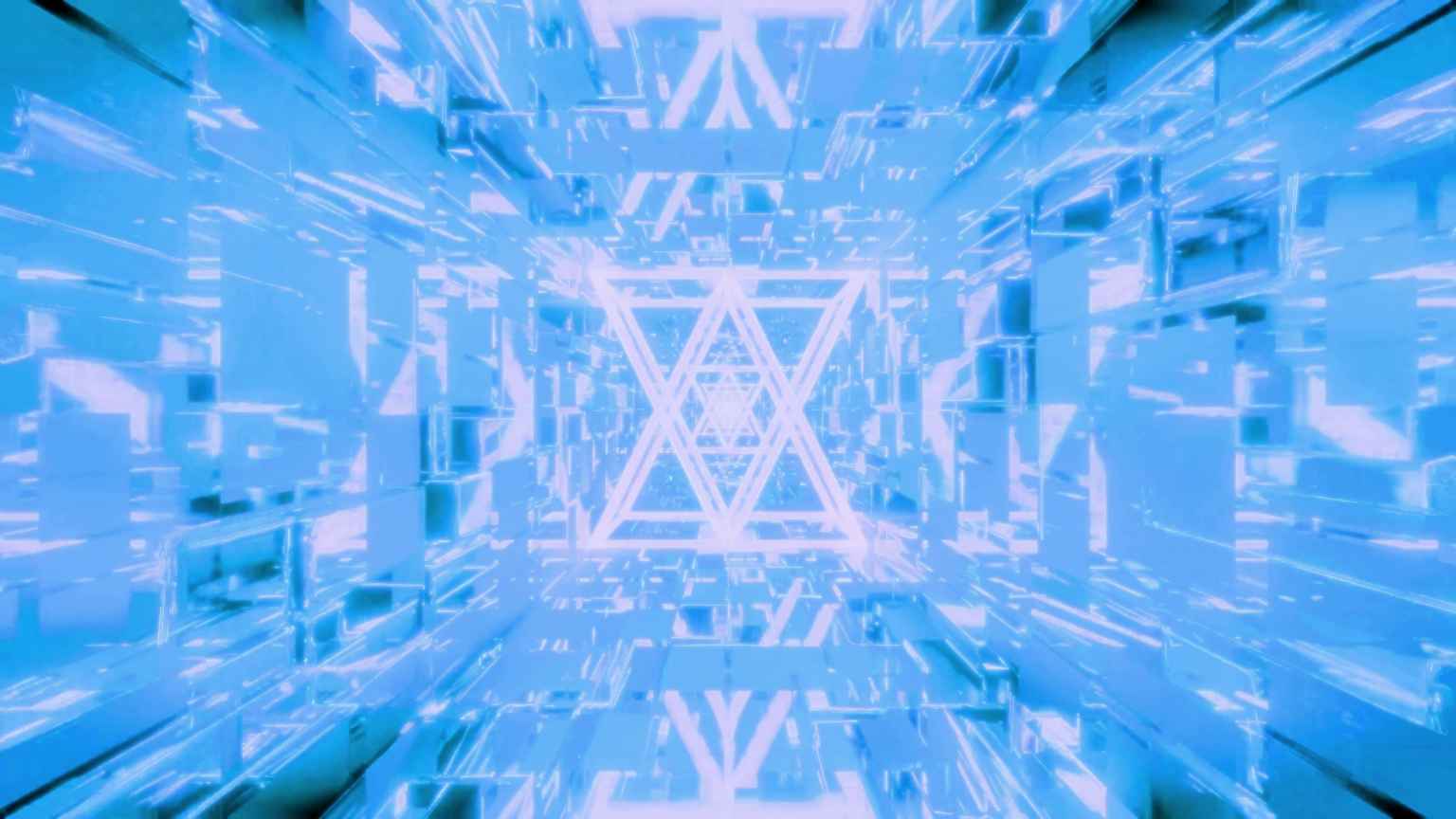 4K Futuristic Light Blue Tunnel Motion Background || Free To Use Video || VFX 4K Screensaver