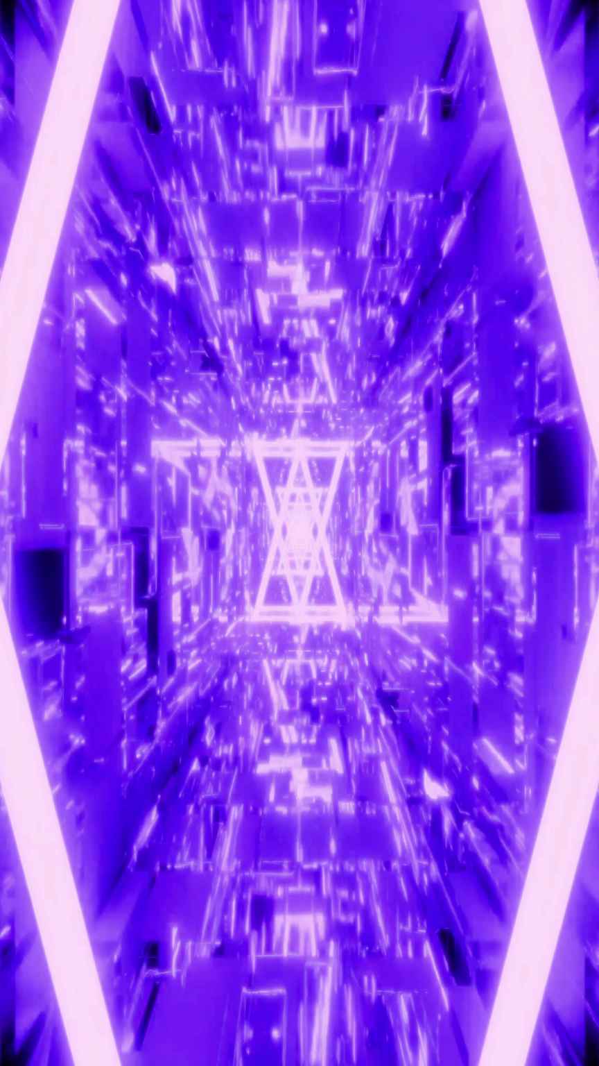 4K Futuristic Purple Tunnel Screensaver LOOPED || Free To Use Video ||  Mobile Phone Background