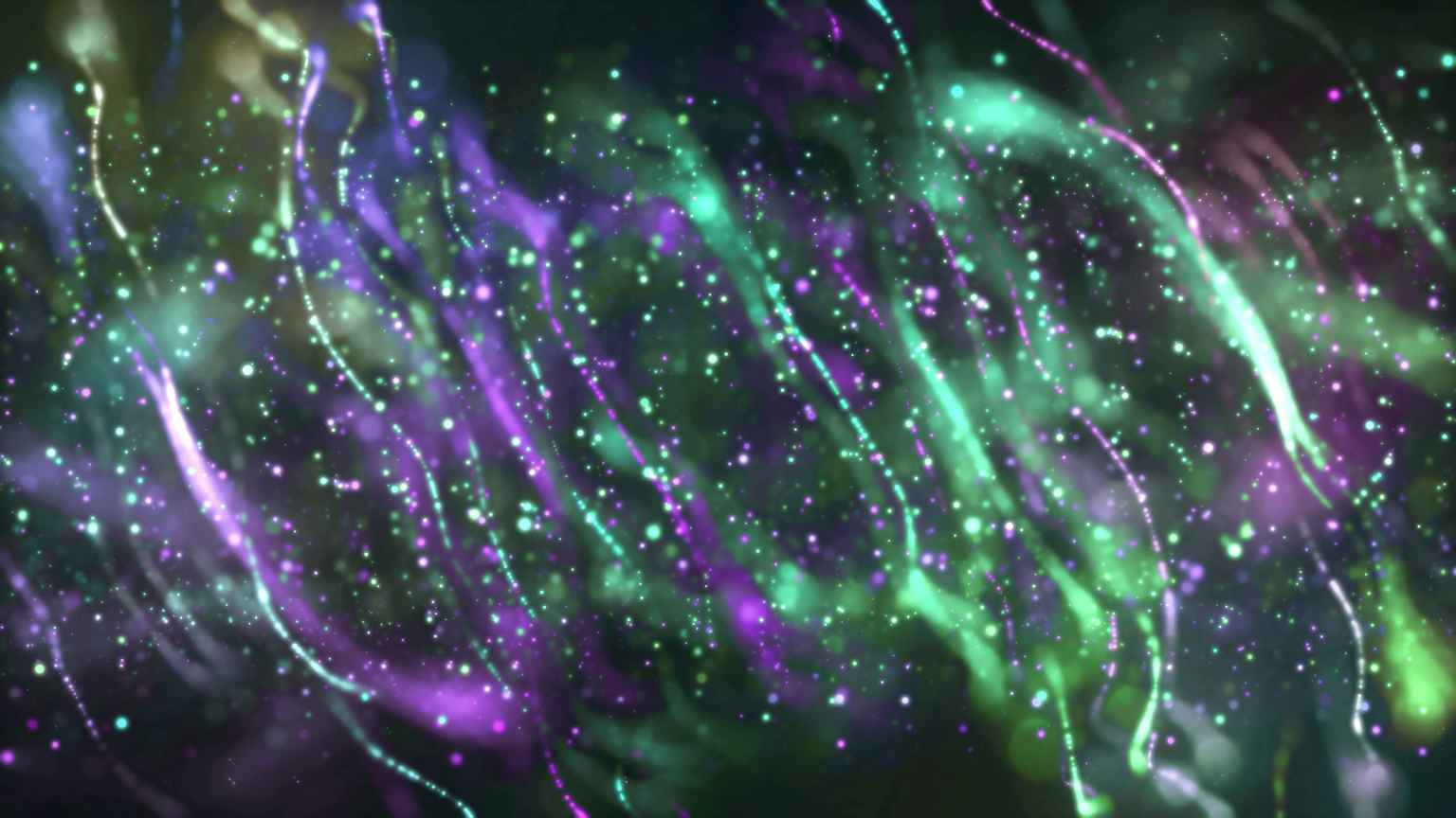 4K Green & Purple Particles Motion Background || Free To Use 4K Screensaver